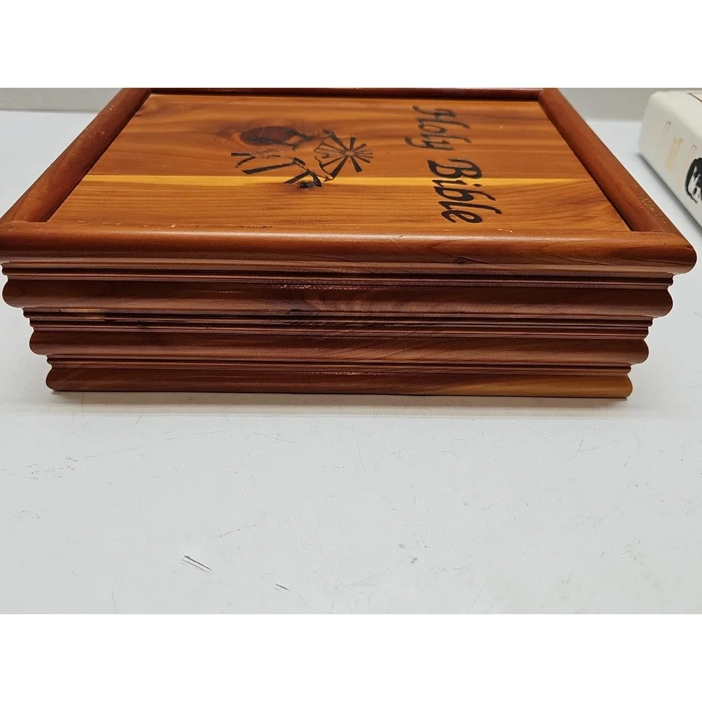 Holy Bible Black Heritage Edition, King James Version, Used, 1976 W/ Cedar Box